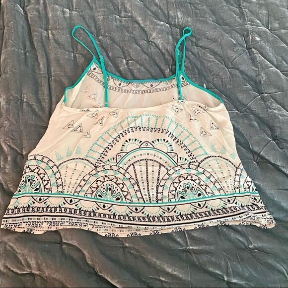 Miami Boho Cami Camisole White Black Turquoise L - Picture 3 of 6
